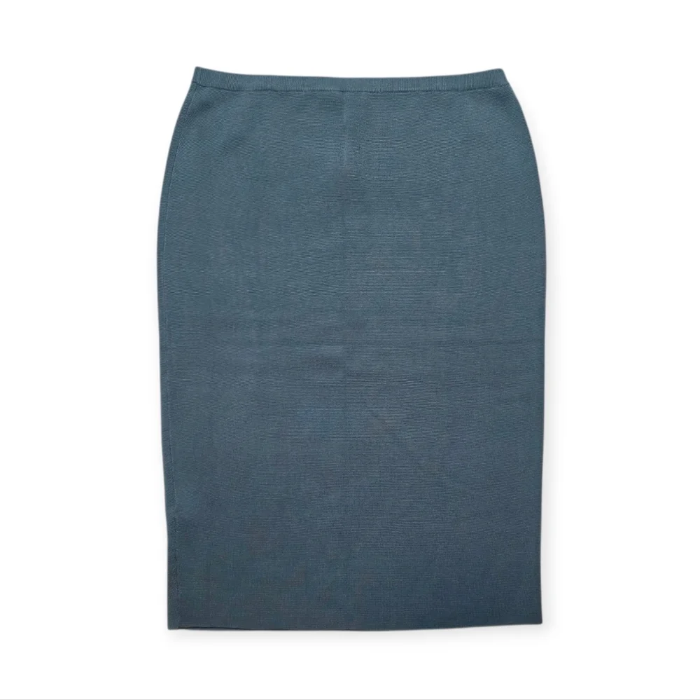 NWT Eileen Fisher Women's Silk Organic Cotton Midi Pencil Skirt Large
